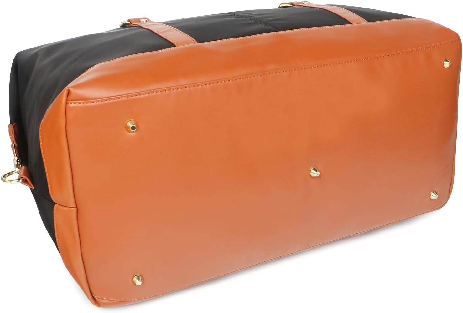 Duffle Bag Smooth Nylon Leather Weekender Overnight Travel Carry on Bag
