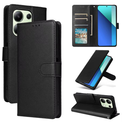 Wallet with Card Slot Kickstand Magnetic Flip Leather Case for Xiaomi Redmi Note 13 Pro plus 12 12S 11 11S 10 10S 9 Pro 8T 7