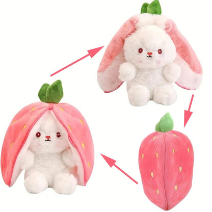 Bunny Plush with Strawberry or Carrot Design – Sweet Toy for Kids