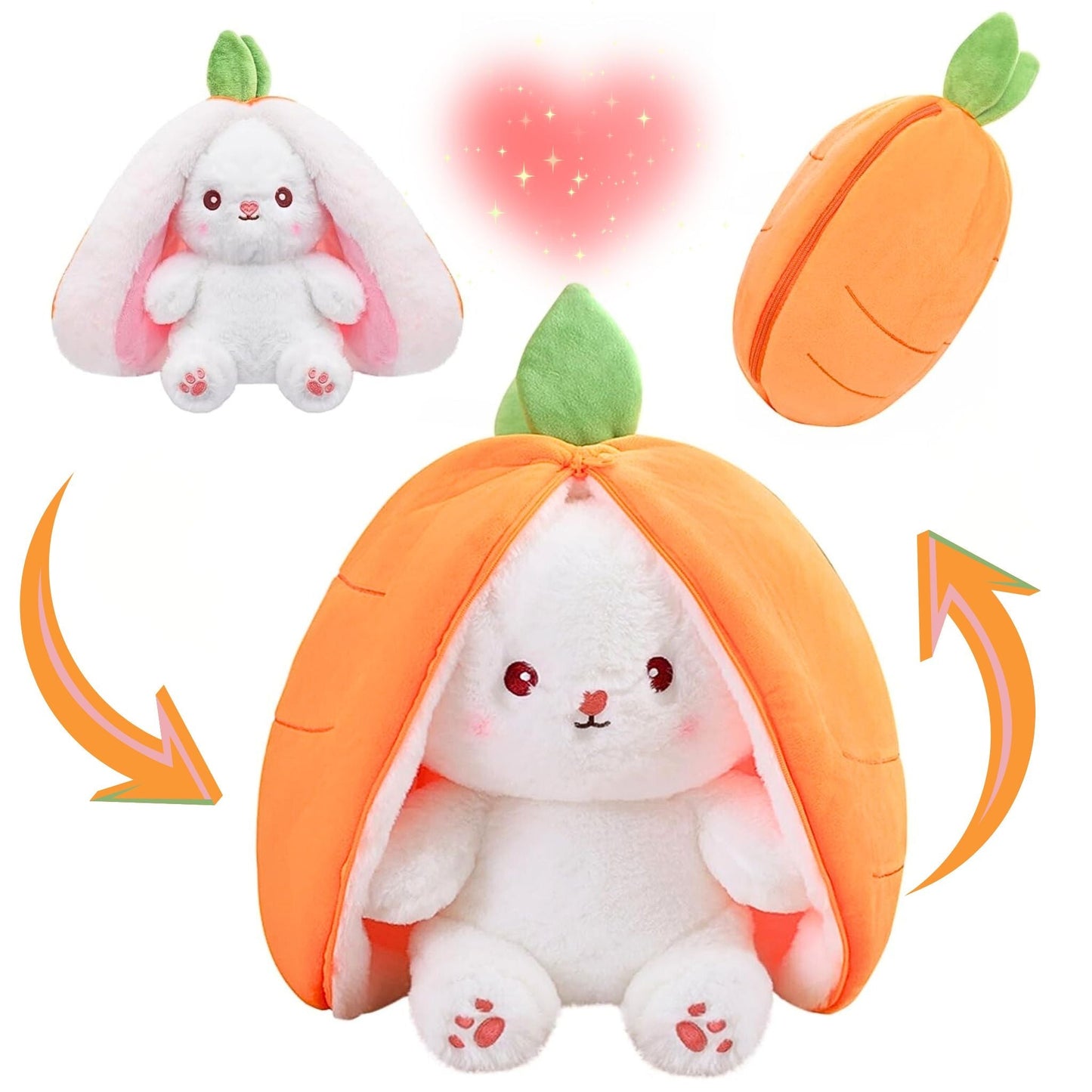 Bunny Plush with Strawberry or Carrot Design – Sweet Toy for Kids