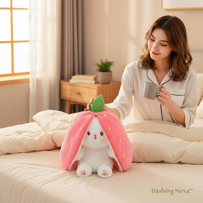 Bunny Plush with Strawberry or Carrot Design – Sweet Toy for Kids