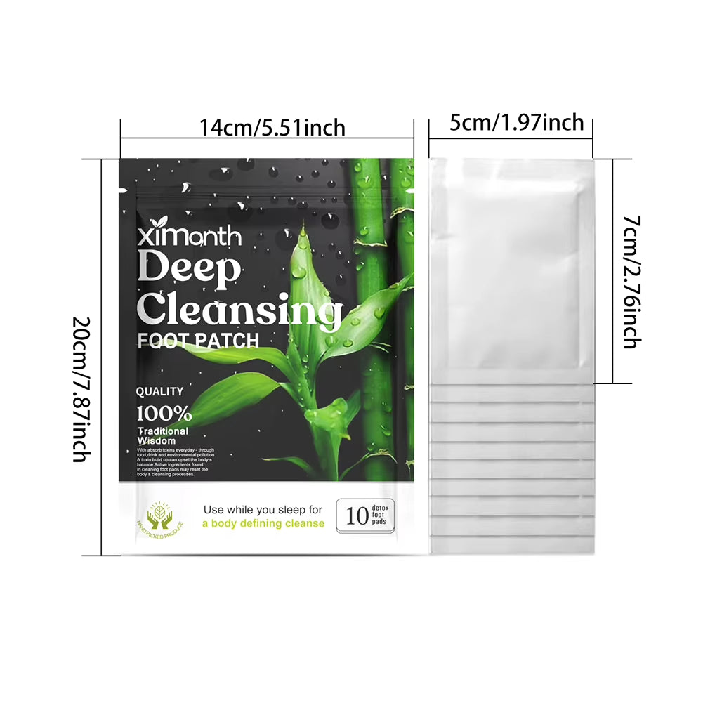 DetoxiPatch™ Natural Foot Patches – Stress Relief & Deep Sleep Herbal Detox for Relaxed Feet Care