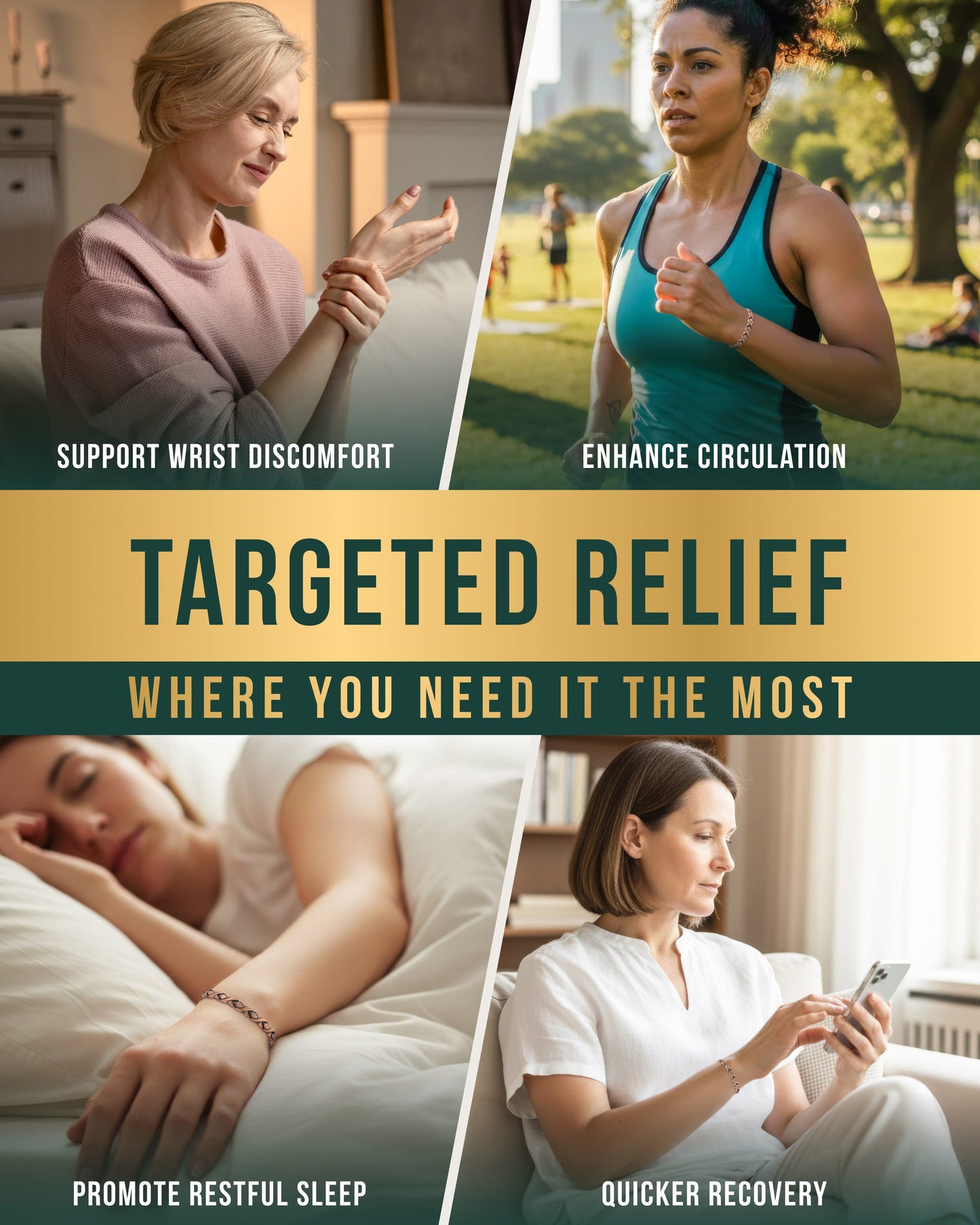 Women’s Ultra Strength Pure Copper Magnetic Therapy Bracelet (XO)